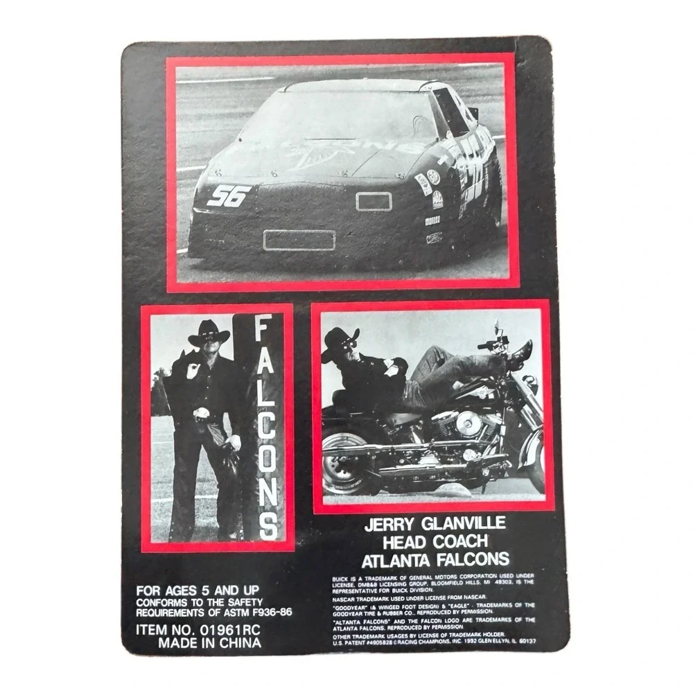 Jerry Glanville Racing Champions Diecast  #56 Atlanta Falcons NFL‎ NASCAR